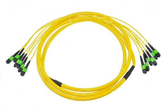 12 Cores MPO Fiber Patch Cable For Data Center Cabling Interconnection