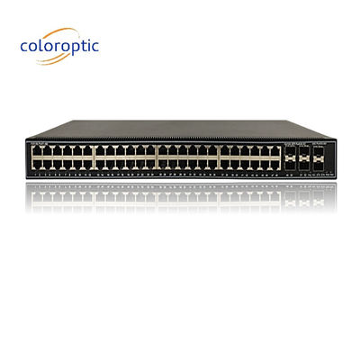 48 Port Gigabit Poe Switches QoS 10/100/1000M POE , 6*10GE SFP+ Ports