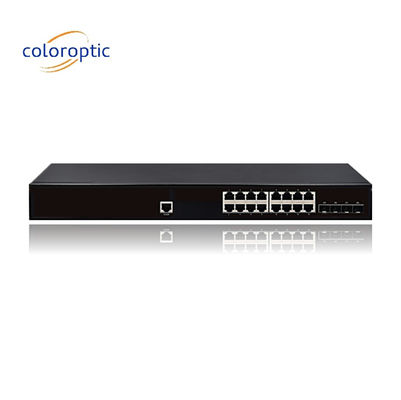 IEEE802.3 Layer 2 POE Switch 16 4GE SFP Ports 10/100/1000M 1 Console Auto MDI/MDIX