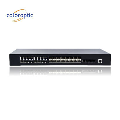 2 Layer Poe Switches With 16 SFP 8 COMBO 4 10GE Ports Support Wire Speed Switching