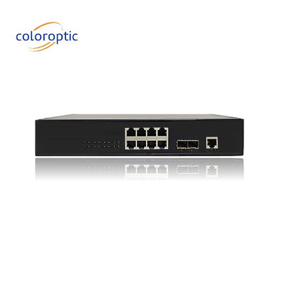 Efficient Poe Switches 8 Port 10/100/1000M 2*GE SFP Ethernet Uplink 140W