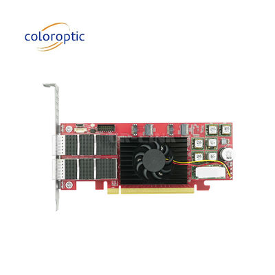 PCIe X16 100G QSFP28 Ethernet Smart Card Dual Ports Xilinx Ultrascale+ 16nm Based