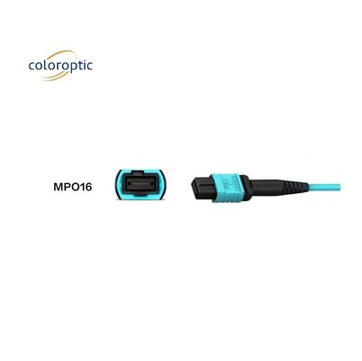 Aqua Color MPO Patch Cord 1m Cable Length Fiber Mode Great Offer