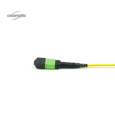 1m Multi Fiber Push On MPO Patch Cord With PVC Jacket Aqua Color