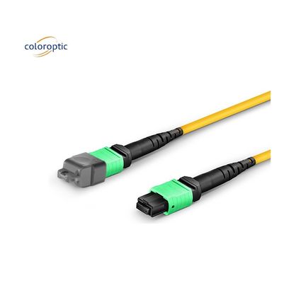 Single Mode MPO Optical Cable OM3 Fiber Grade With PVC Jacket