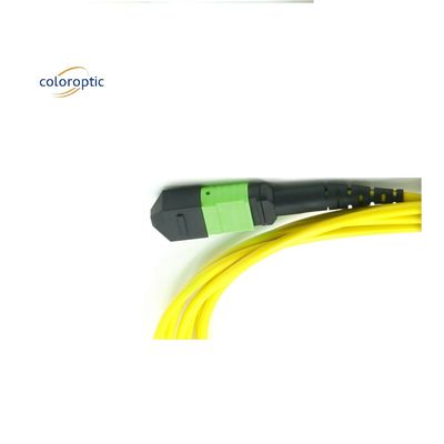 OM3 MPO Patch Cord 12 Core Aqua Fiber Optic Connector For Efficient Networking