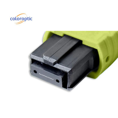 Multi fiber MPO Patch Cord PVC Jacket 12 Core OM5 Female To Female Connector PC Polishing