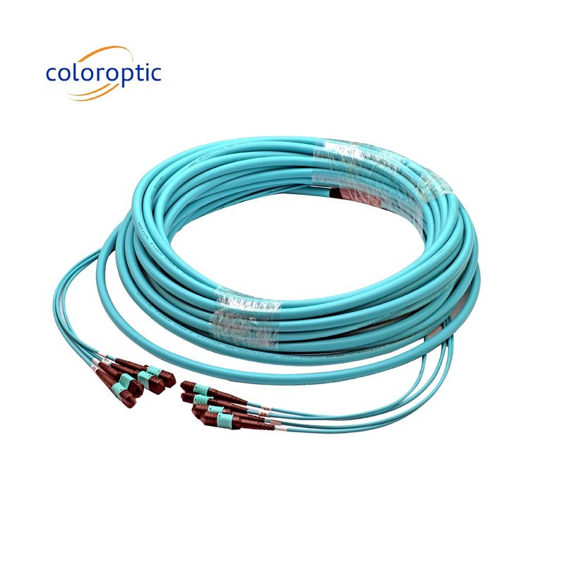 MTPO MTP Patch Cord APC Female To Female Trunk Fiber Optic Patch Cord