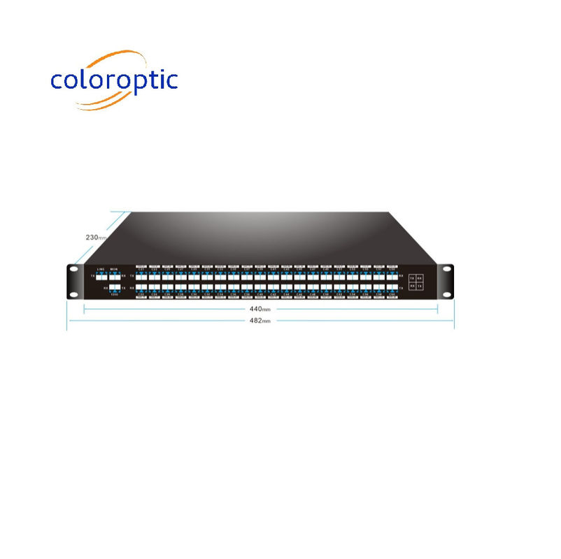 Dual Fiber WDM 40CH C21-C60 Passive Dwdm Mux Demux With 1310nm Port