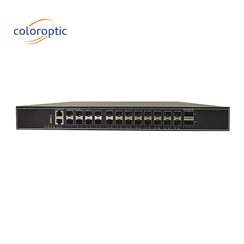 24 Ports 10GE Layer 3 Core Network Switch With 2*40GE Ports And SSH Security