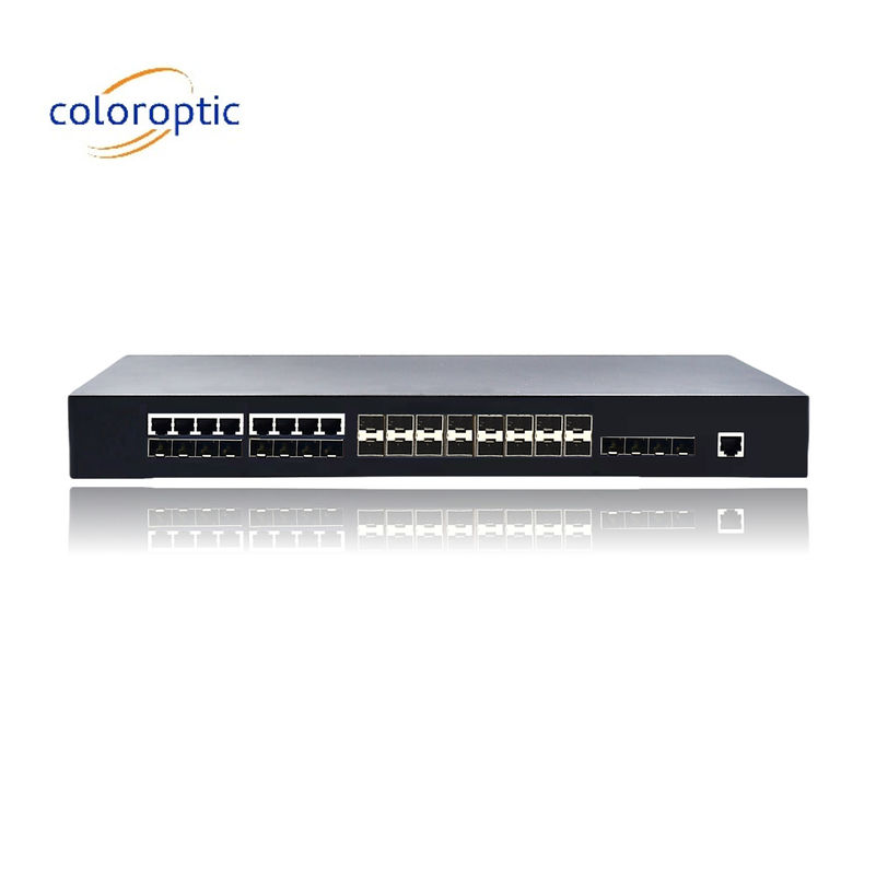 2 Layer Poe Switches With 16 SFP 8 COMBO 4 10GE Ports Support Wire Speed Switching