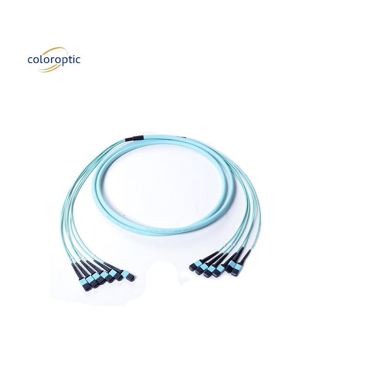 Aqua Color MPO Patch Cord 1m Cable Length Fiber Mode Great Offer